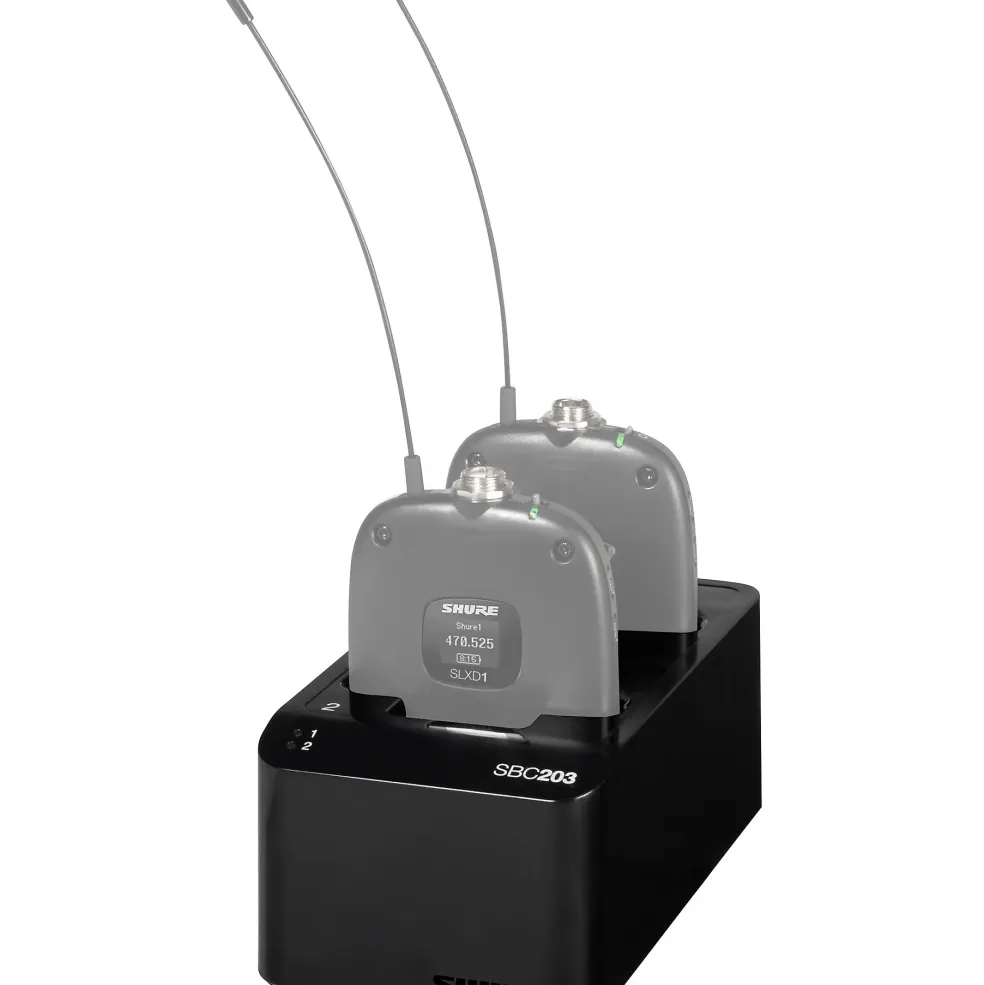 Shure SBC203-US Dual Docking Station for SLX-D Transmitters and SB903 Battery
