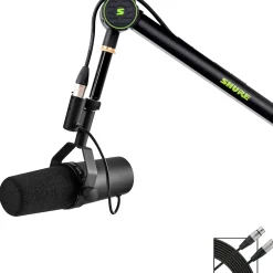 Shure Shure Deluxe Articulating Desktop Mic Boom Stand with SM7B Microphone and 15' XLR Cable