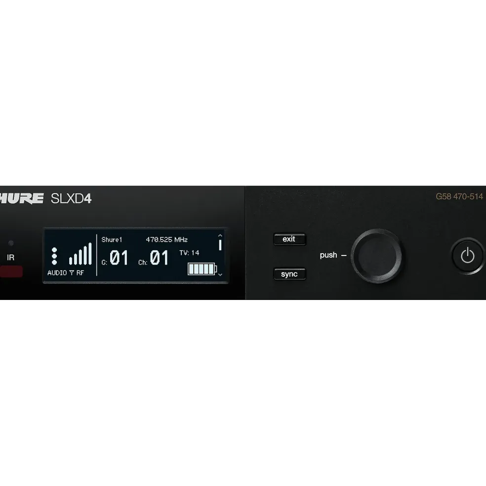 Shure Shure SLXD14/UL4B Wireless System with UniPlex Cardioid Lavalier Microphone Band G58