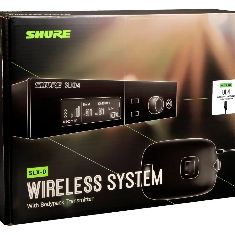 Shure Shure SLXD14/UL4B Wireless System with UniPlex Cardioid Lavalier Microphone Band G58