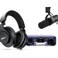 Shure Shure SM7B Dynamic Microphone with Apogee Boom 2x2 USB-C Audio Interface Bundle