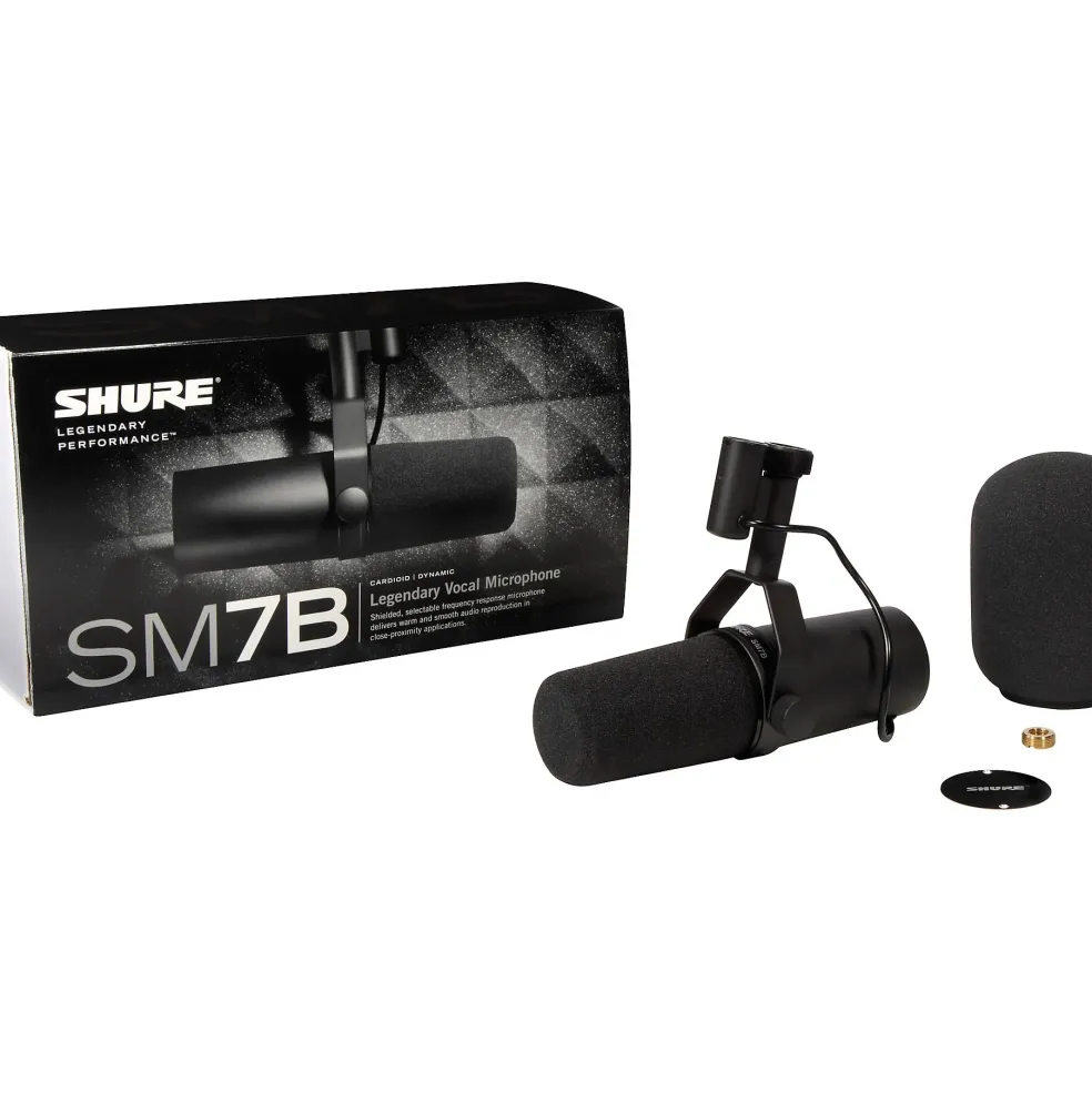 Shure Shure SM7B Dynamic Vocal Microphone with Cloudlifter 4 Person Bundle