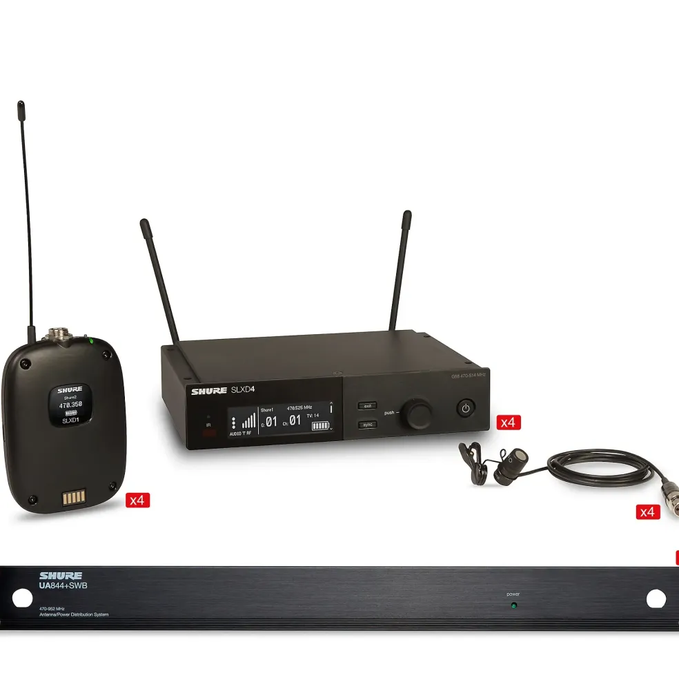 Shure SLXD 4 Lavalier Microphone Wireless Bundle Band J52