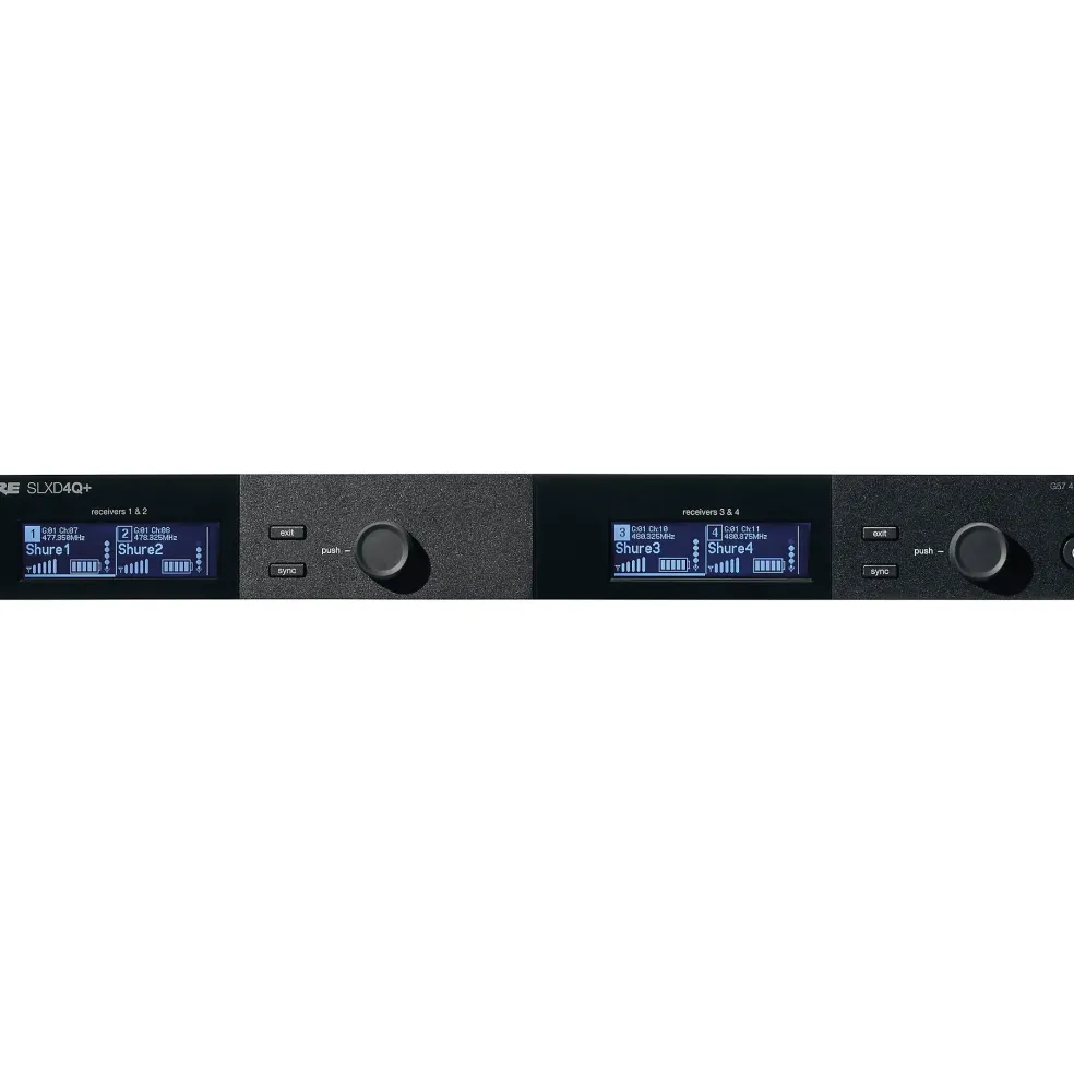 Shure SLX-D Quad Channel Digital Wireless Receiver with Dante Connectivity Band G57