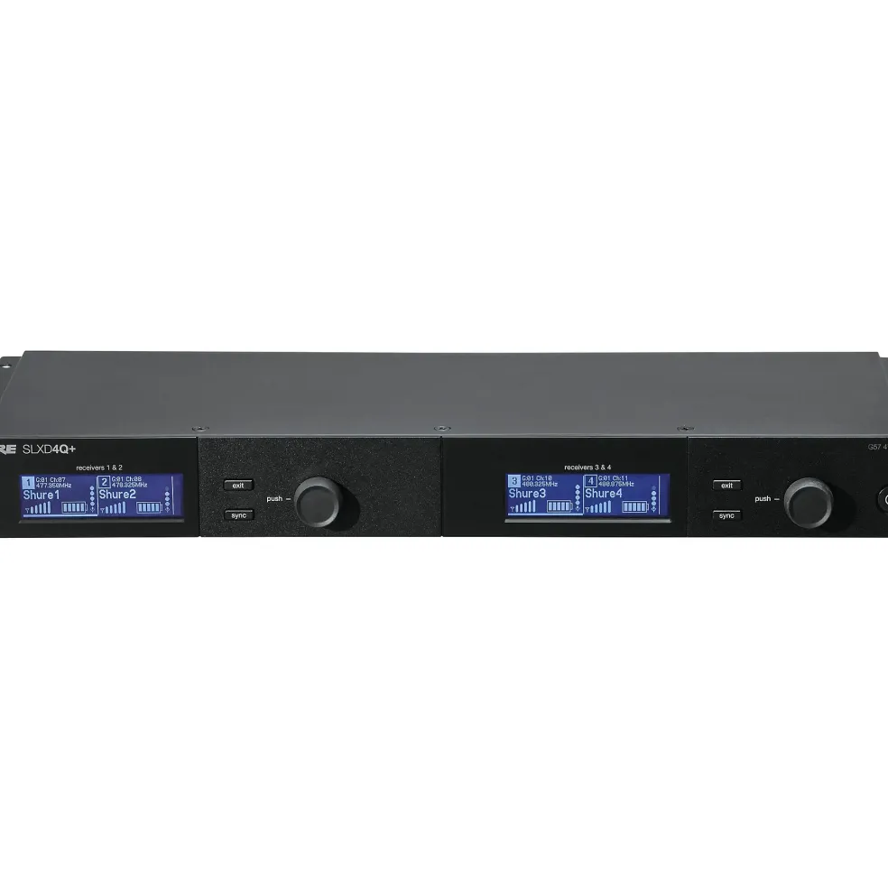 Shure SLX-D Quad Channel Digital Wireless Receiver with Dante Connectivity Band G57