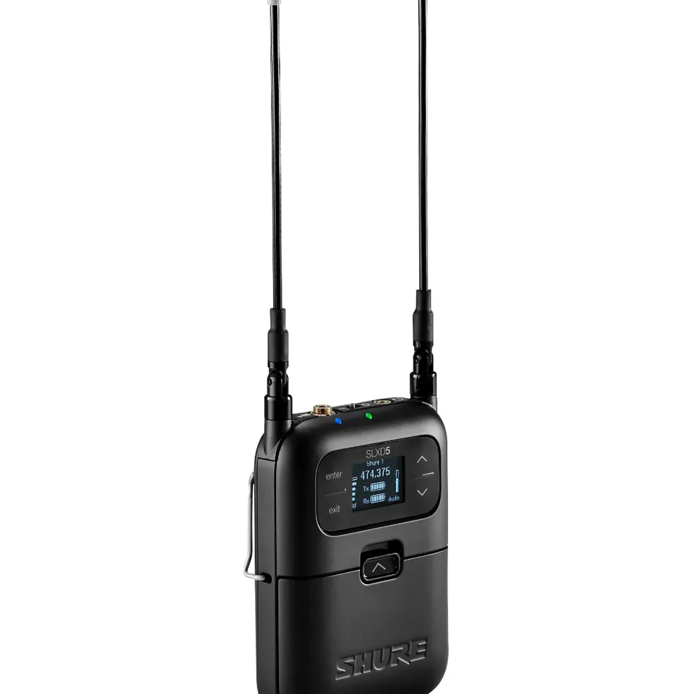Shure SLXD15/DL4B Portable Digital Wireless Bodypack System with DL4B Lavalier Microphone Band H55