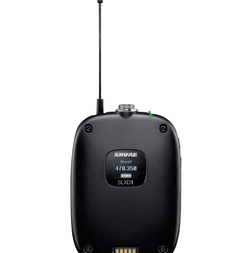 Shure SLXD15/DL4B Portable Digital Wireless Bodypack System with DL4B Lavalier Microphone Band H55