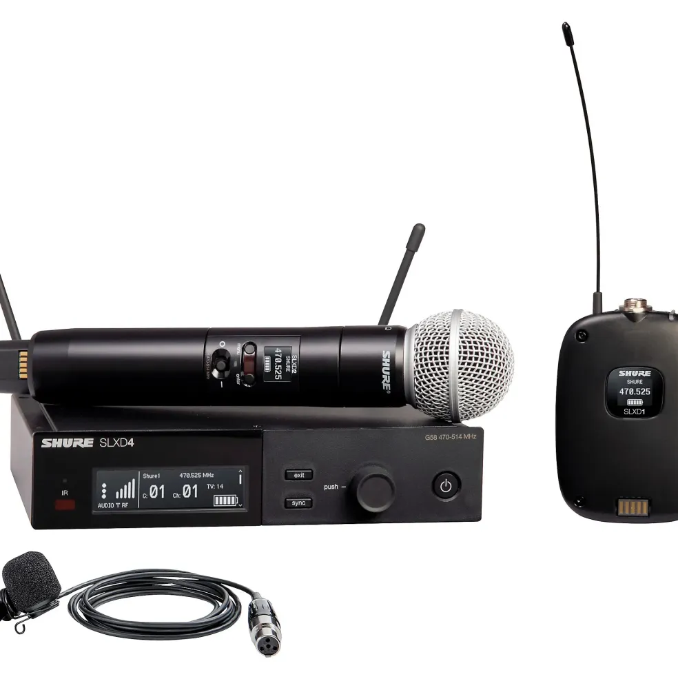 Shure SLXD124/85M Combo System With SM58 & WL185M Band G58