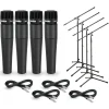 Shure SM57 Mic With Cables & Stand 4-Pack