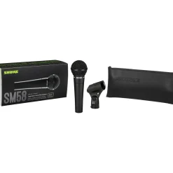 Shure SM58 Special Black Edition Cardioid Dynamic Wired Microphone Black