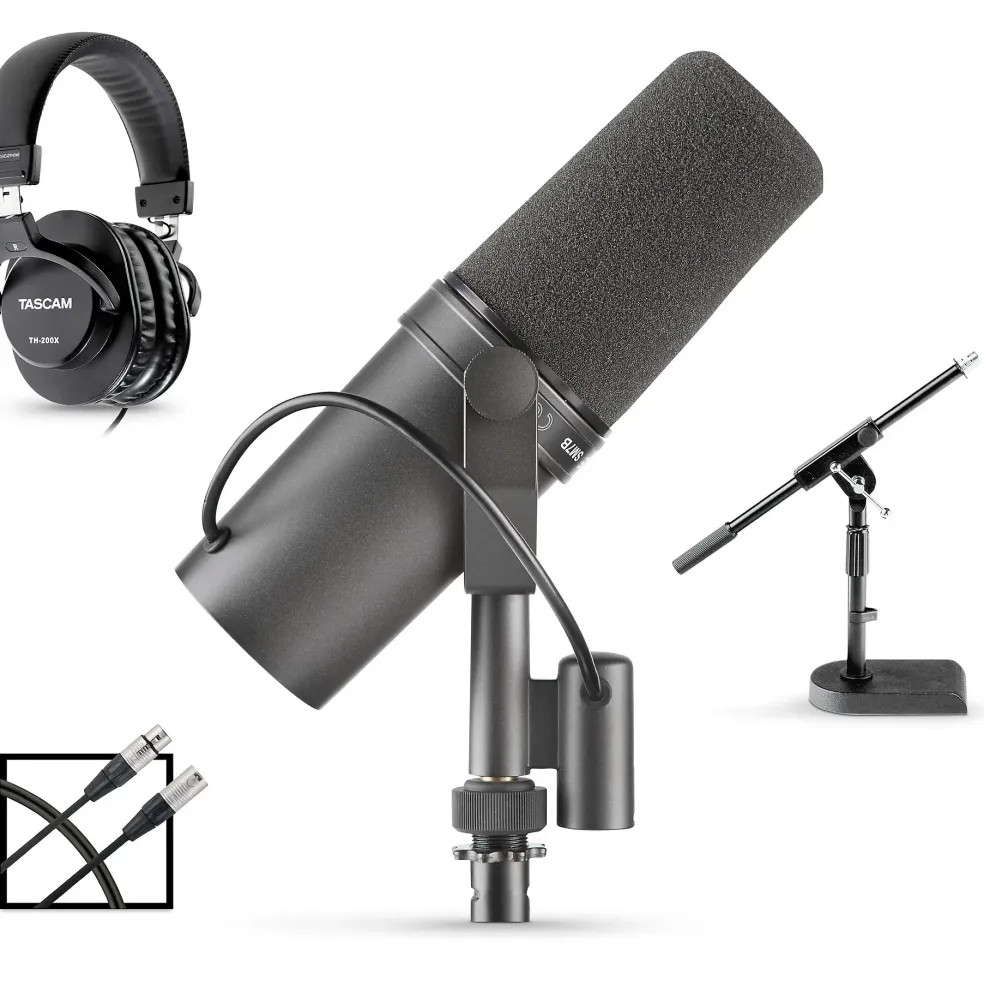 Shure SM7B Mic + TH200X Headphones Podcasting Bundle