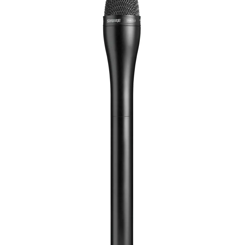 Shure SM63L Omnidirectional Dynamic Microphone with Extended Handle for Interviewing Black