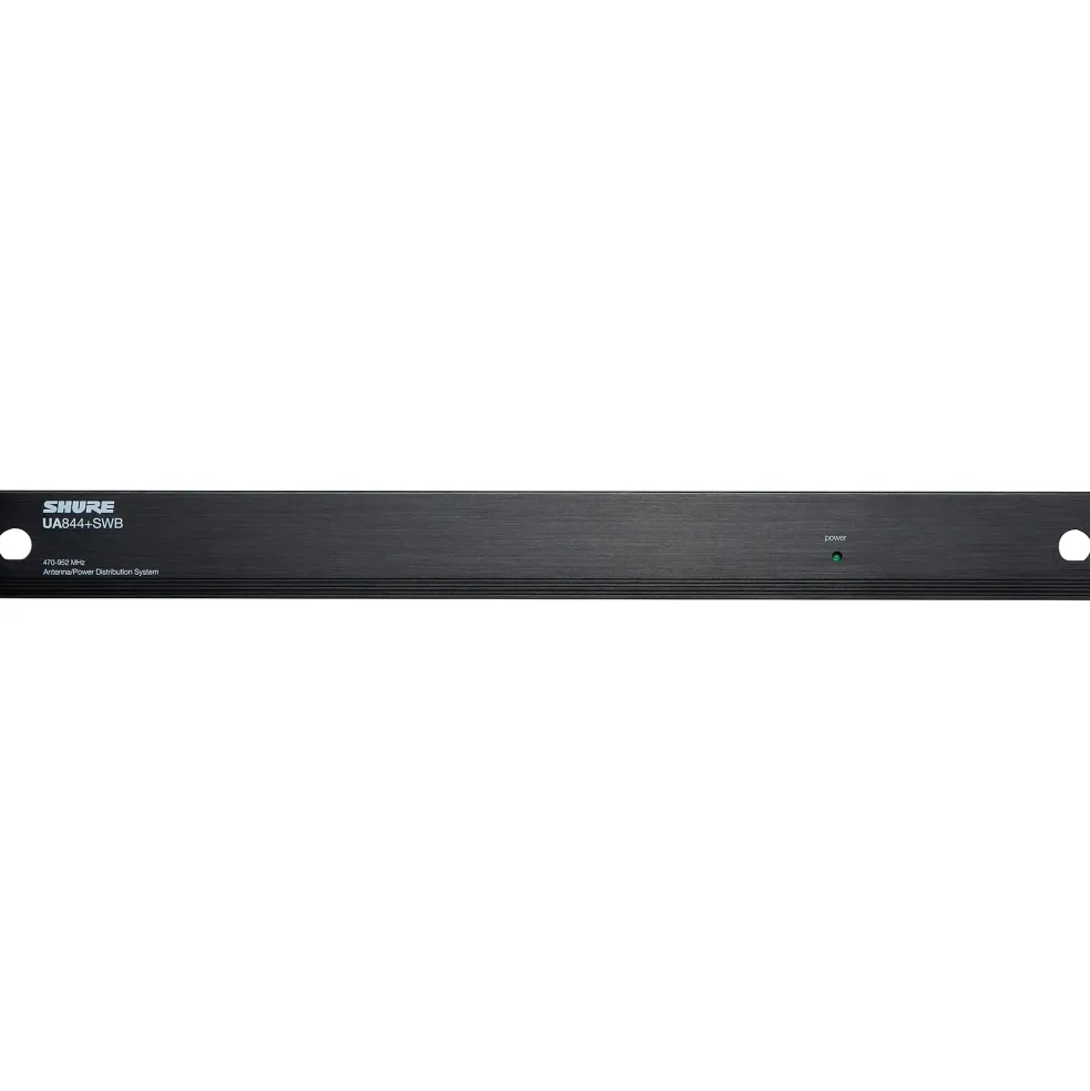 Shure UA844+SWB/LC Active Antenna Distribution System for QLX-D, ULX, ULX-D, SLX and BLX (BLX4R only) Receivers (470-952 MHz)
