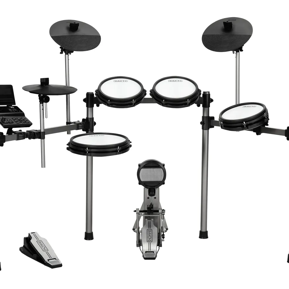 Simmons Titan 50 Electronic Drum Kit With Mesh Pads, Bluetooth and DA2112 Drum Amp