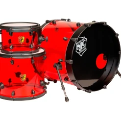 SJC Drums Josh Dun Torch 3-Piece Shell Pack Red Acrylic