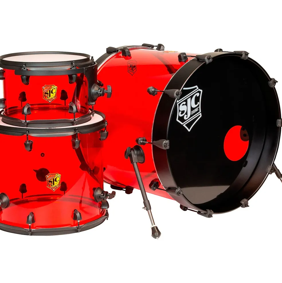 SJC Drums Josh Dun Torch 3-Piece Shell Pack Red Acrylic