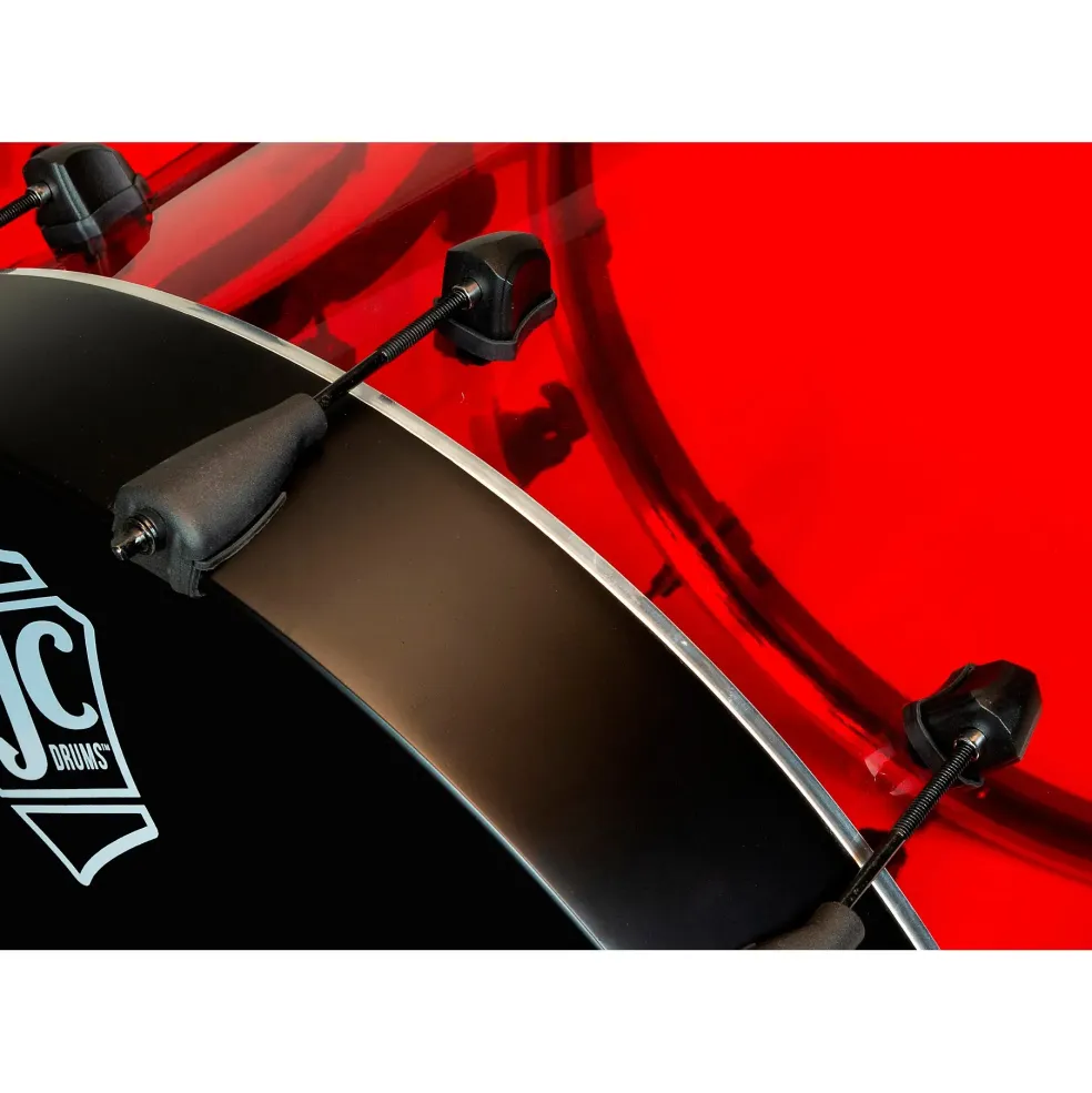 SJC Drums Josh Dun Torch 3-Piece Shell Pack Red Acrylic