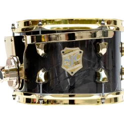 SJC Drums Providence Series Rack Tom Add On with Brass Hardware 7 x 10 in. Obsidian Black