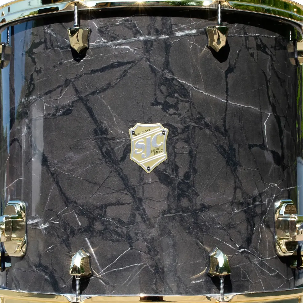 SJC Drums Providence Series Floor Tom Add On with Brass Hardware 16 x 18 in. Obsidian Black