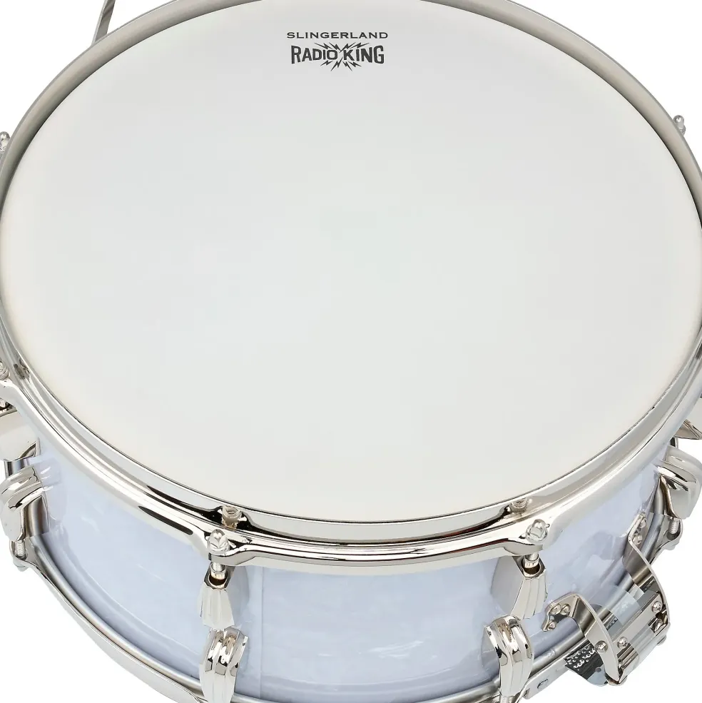 Slingerland Limited-Edition Radio King Finish Ply Maple Snare Drum 14 x 7 in. White Marine Pearl