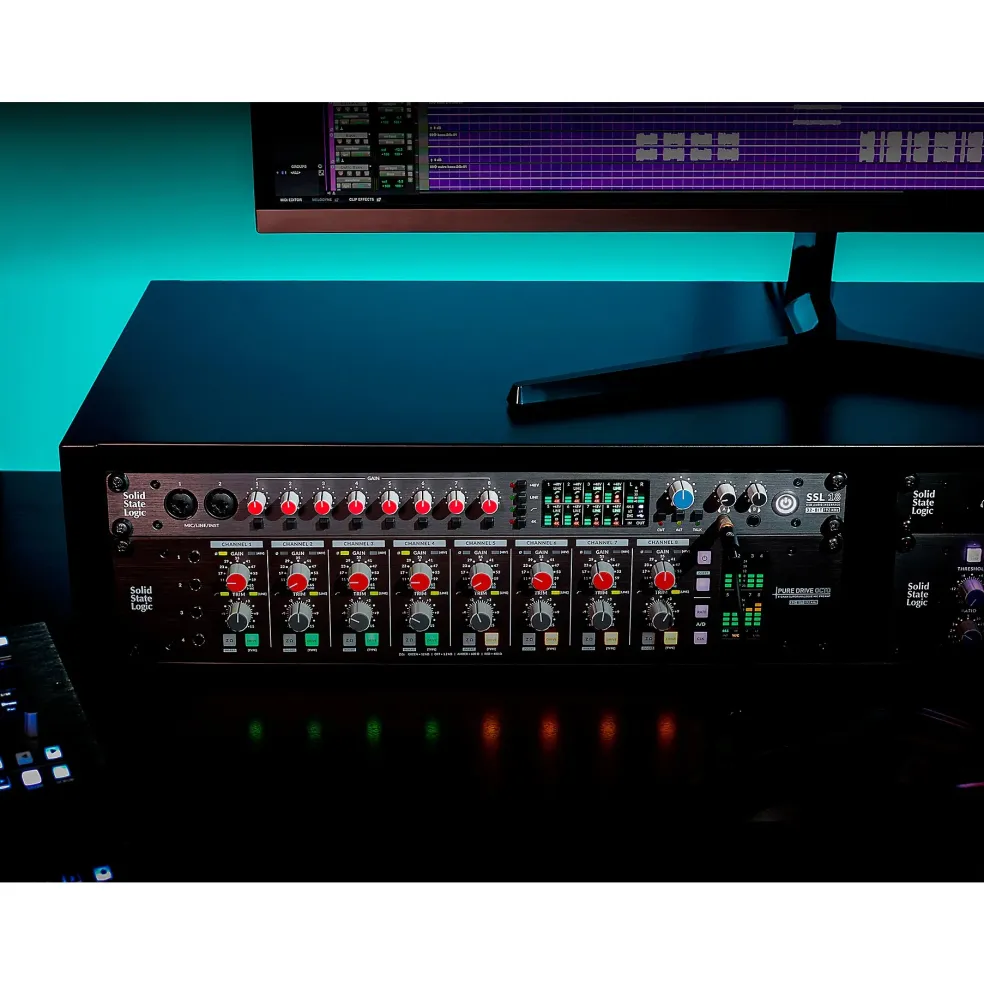 Solid State Logic SSL 18 USB-C Audio Interface with Alpha 8 Expander & UF1 DAW Control Center Bundle