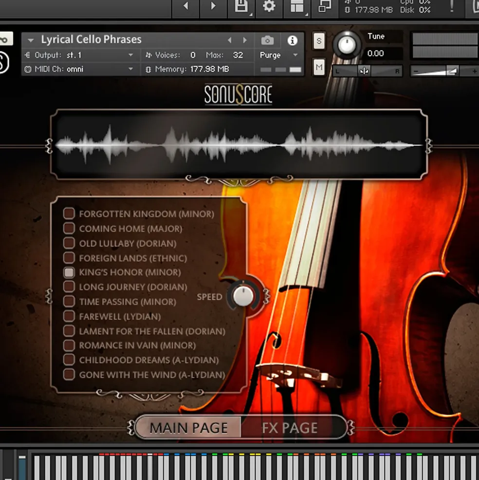 Sonuscore Lyrical Cello Phrases
