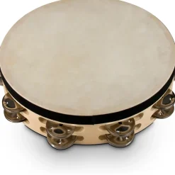 Sound Percussion Labs Baja Percussion Double Row Tambourine With Steel Jingles 10 in. Natural