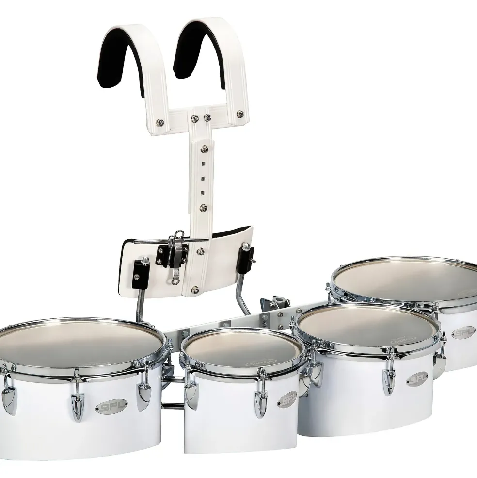 Sound Percussion Labs Birch Marching Quads with Carrier 8/10/12/13 White