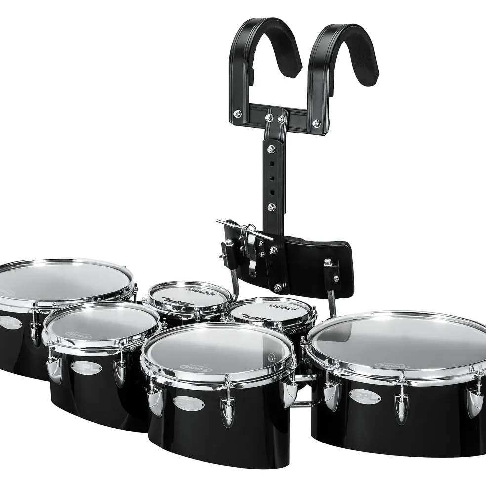 Sound Percussion Labs Birch Marching Sextets with Carrier 6/6/8/10/12/13 Black