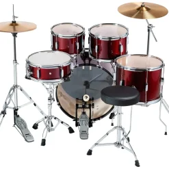 Sound Percussion Labs Kicker 5-Piece Complete Drum Set Dark Red