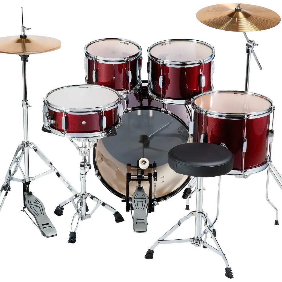Sound Percussion Labs Kicker 5-Piece Complete Drum Set Dark Red