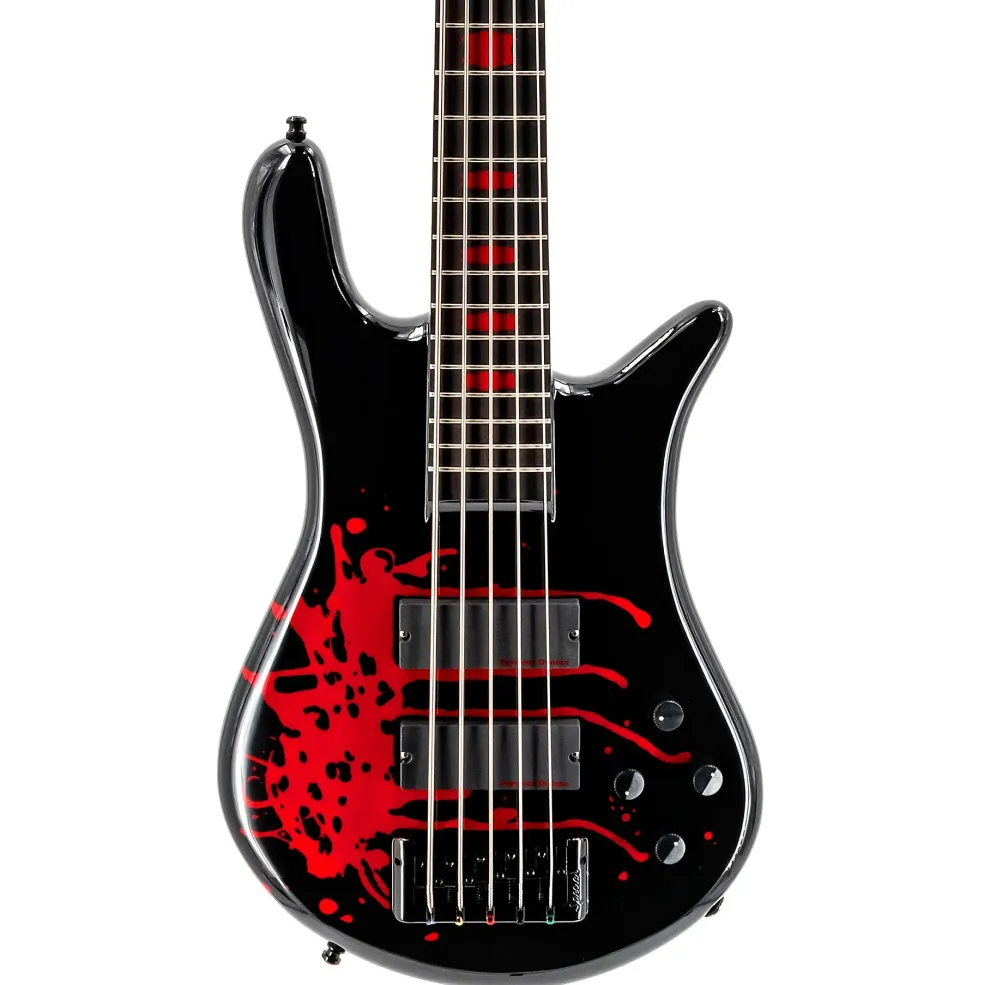 Spector Euro5LX Alex Webster 5-String Electric Bass Black/Red