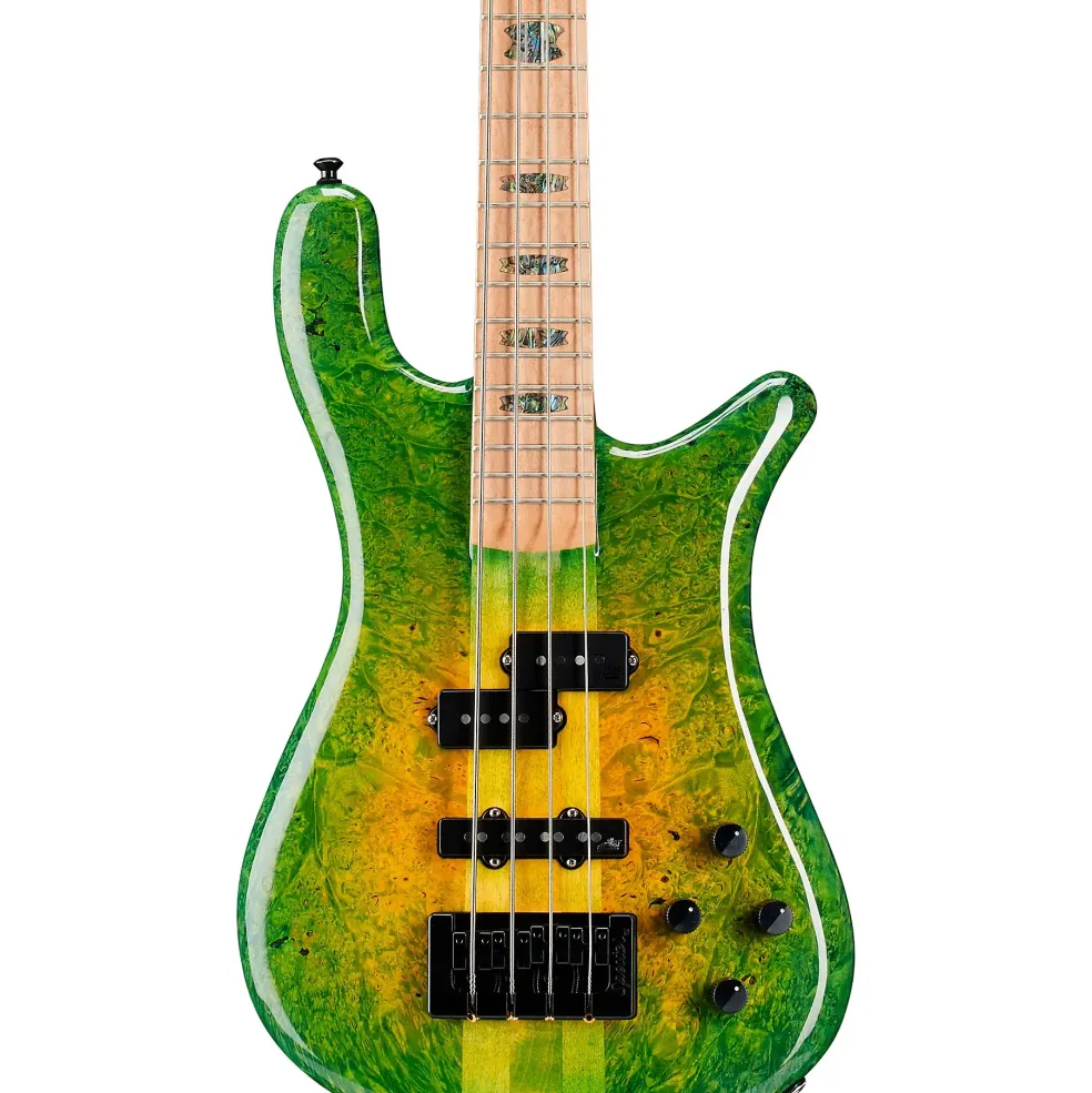 Spector NS2 Maple Burl/Wimbish Neck Green