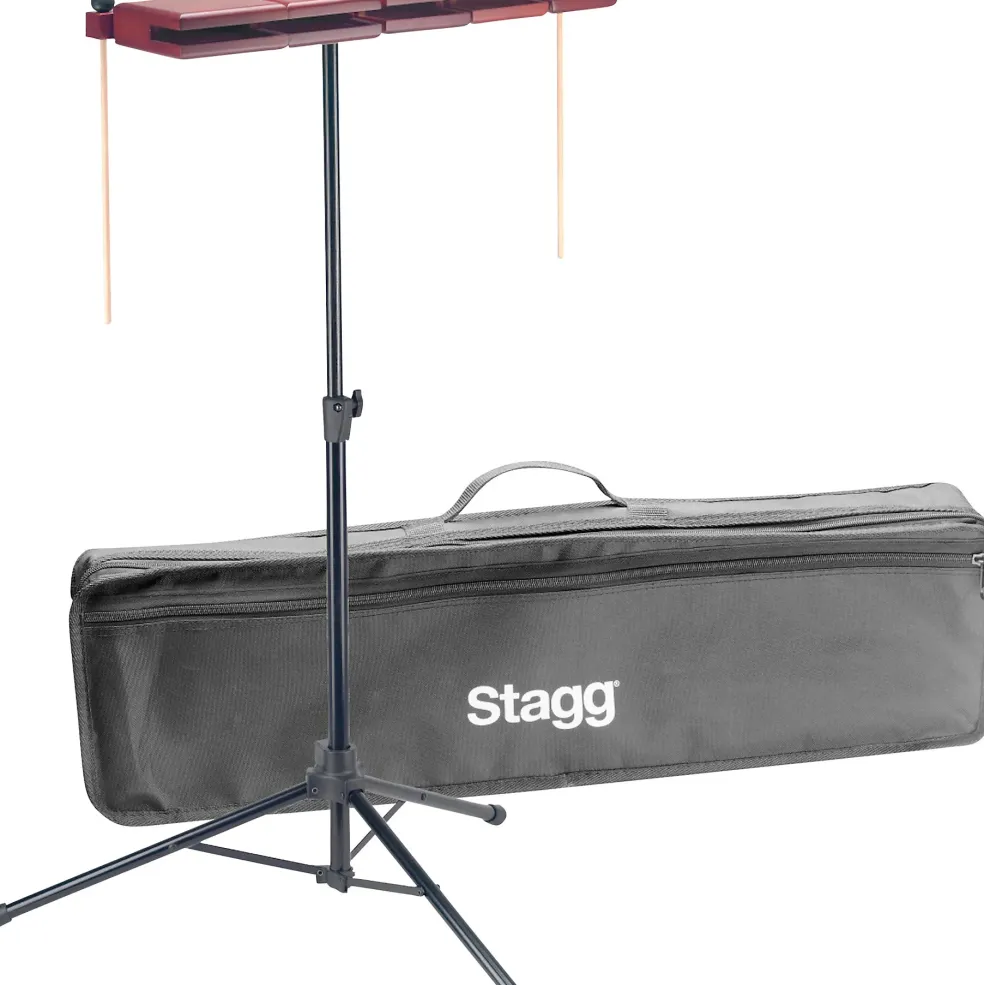 Stagg 5-Piece Wooden Temple Block Set 25 in.