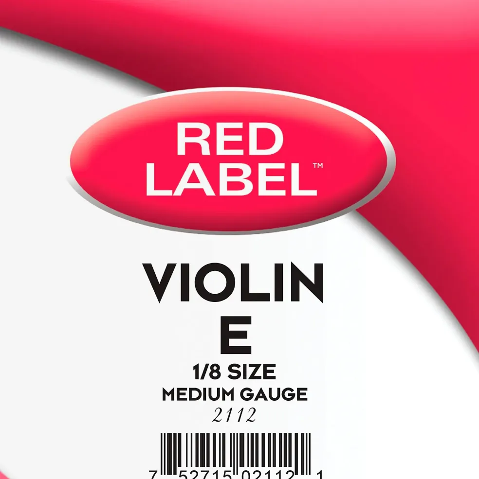 Super Sensitive Red Label Series Violin E String 1/8 Size, Medium