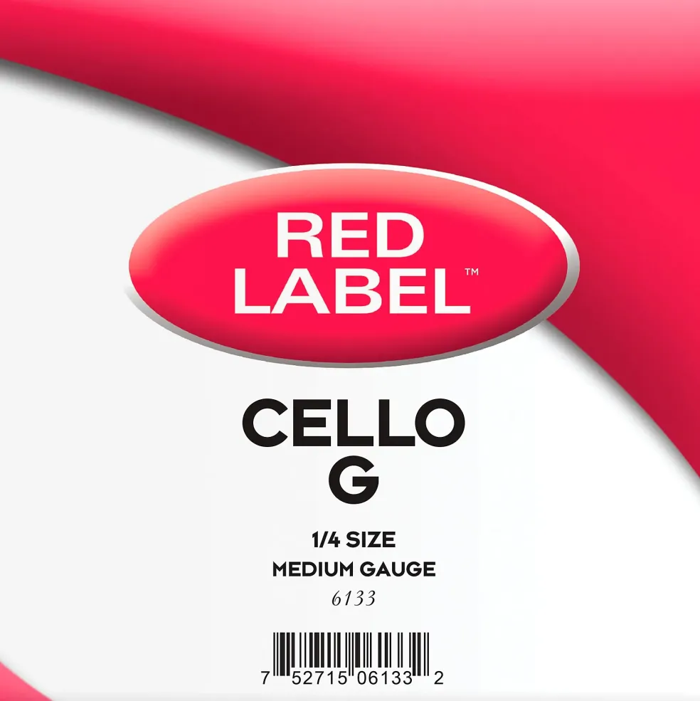 Super Sensitive Red Label Series Cello G String 1/4 Size, Medium