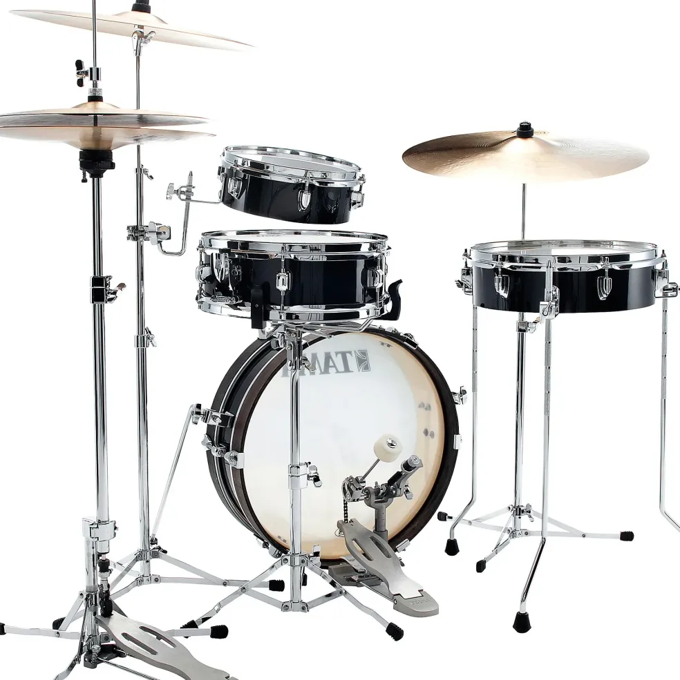 TAMA Club-JAM 4-Piece Pancake Kit With 18" Bass Drum Hairline Black Chrome Shell Hardware