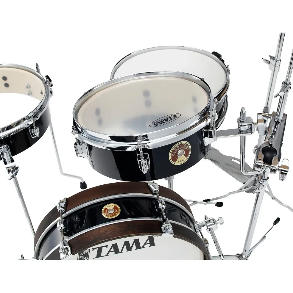 TAMA Club-JAM 4-Piece Pancake Kit With 18" Bass Drum Hairline Black Chrome Shell Hardware