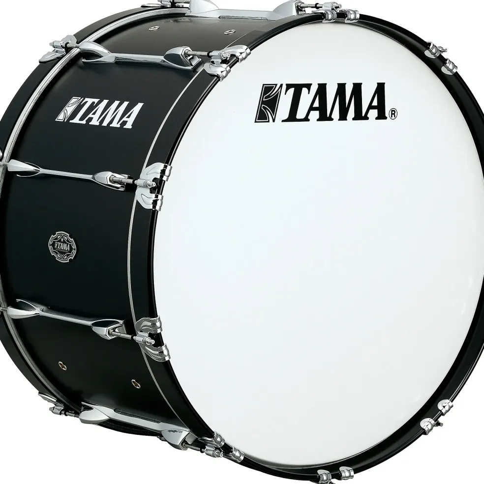 Tama Marching Fieldstar Marching Bass Drum, Satin Black 24 x 14 in.