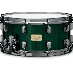 TAMA S.L.P. Bubinga/Maple Snare Drum 14 x 6.5 in. Malachite Green Zebrawood