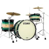 TAMA Starclassic Maple Exotix Pacific Walnut 3-Piece Shell Pack with Black Nickel Hardware and 24" Bass Drum Emerald Pacific Walnut Burst