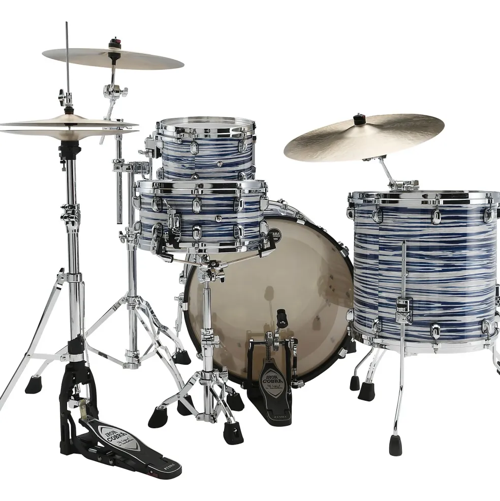 TAMA Starclassic Maple 3-Piece Shell Pack With 22" Bass Drum Blue & White Oyster