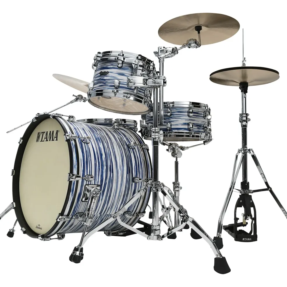 TAMA Starclassic Maple 3-Piece Shell Pack With 22" Bass Drum Blue & White Oyster
