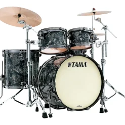 TAMA Starclassic Maple 4-Piece Shell Pack With 22" Bass Drum and Black Nickel Shell Hardware Charcoal Swirl
