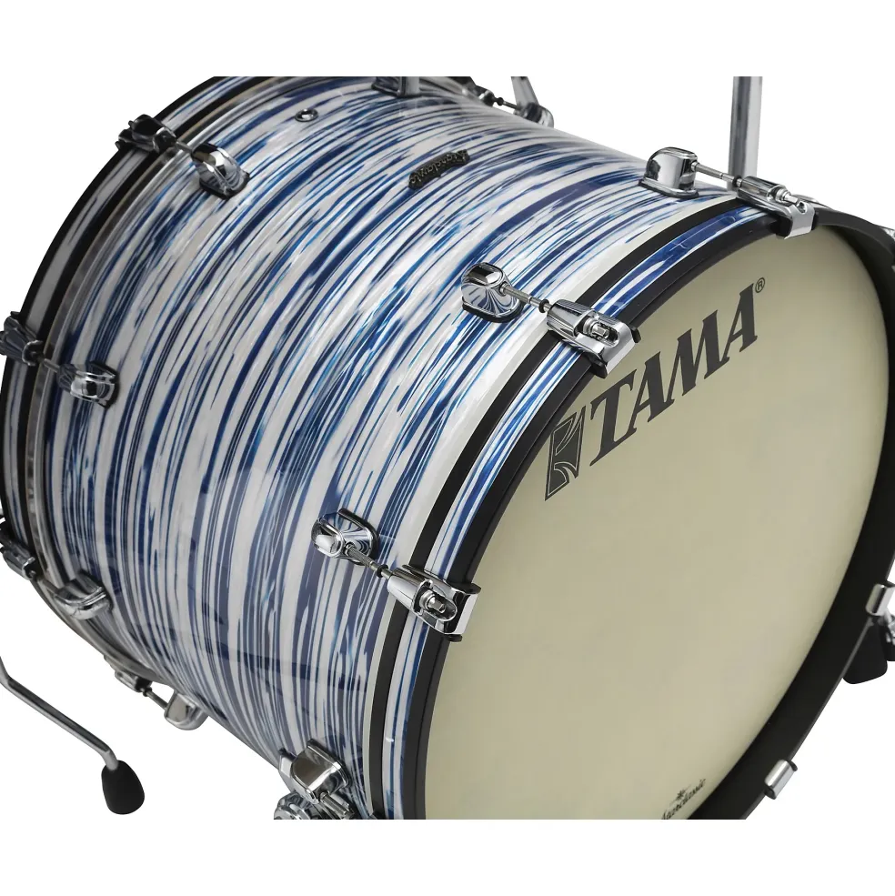 TAMA Starclassic Maple 3-Piece Shell Pack With 22" Bass Drum and Black Nickel Hardware Marine Shoreline Movingui Fade