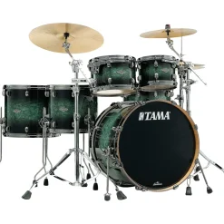 TAMA Starclassic Performer 5-Piece Shell Pack With 22" Bass Drum and Black Nickel Hardware Molten Steel Blue Burst