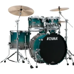 TAMA Starclassic Walnut/Birch 4-Piece Shell Pack With 22" Bass Drum Satin Sapphire Fade