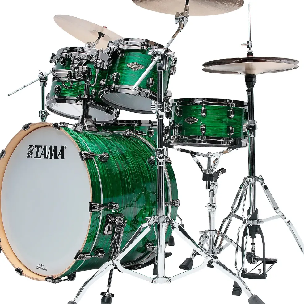 TAMA Starclassic Walnut/Birch 5-Piece Shell Pack With 22" Bass Drum and Black Nickel Shell Hardware Jade Silk