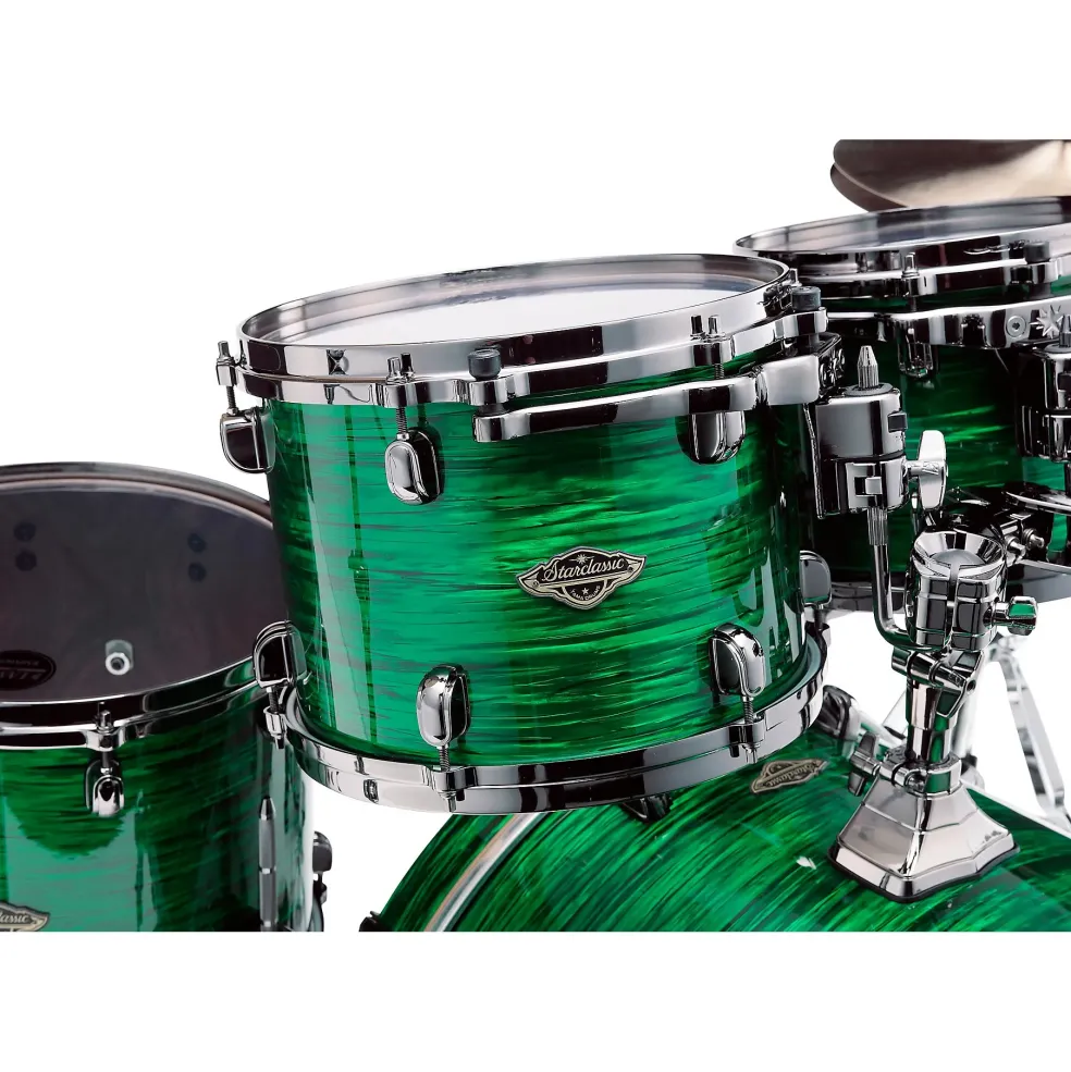 TAMA Starclassic Walnut/Birch 5-Piece Shell Pack With 22" Bass Drum and Black Nickel Shell Hardware Jade Silk