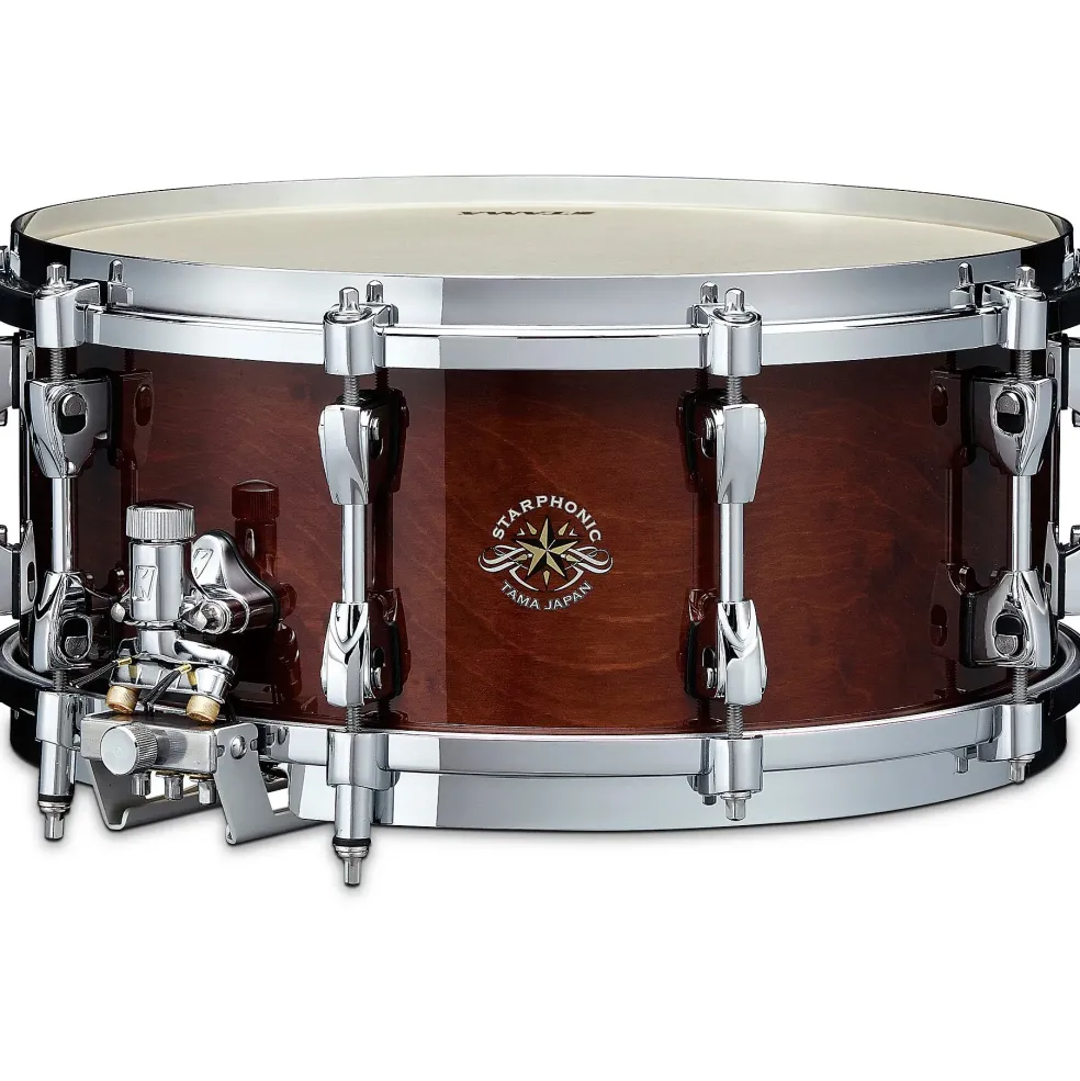 TAMA Starphonic Bravura 14" X 6" Concert Snare Drum With Multi Snare Frame 14 x 6 in. Gloss Mocha Brown